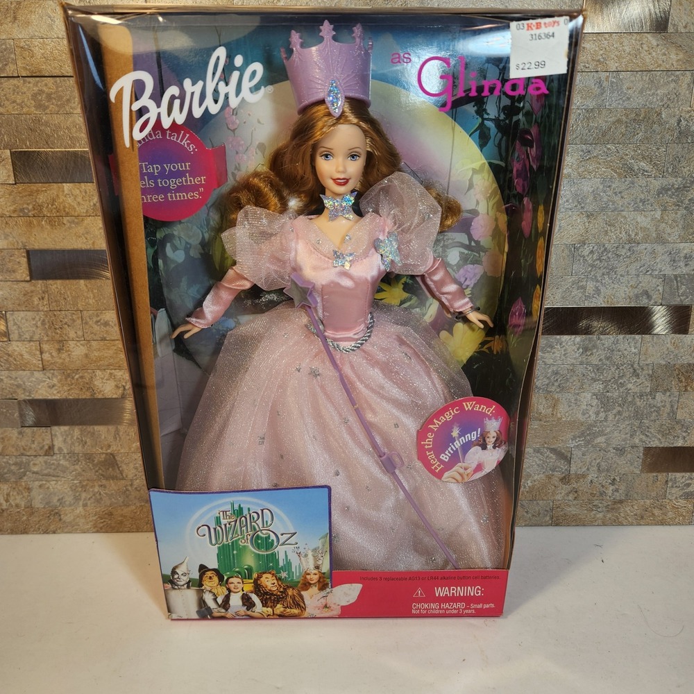 Barbie as Glinda The Wizard of Oz Talking Doll 1999 Mattel 25814 Vintage NIB